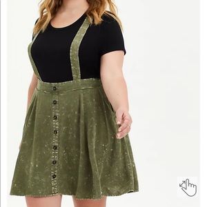 SKIRTALL - CHALLIS MINERAL WASH OLIVE Torrid plus size 1